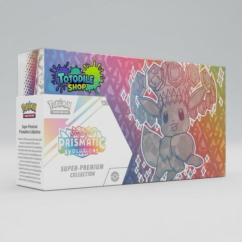 Caja Pokémon TCG Scarlet & Violet Prismatic Evolutions Super Premium Collection - Totodile Shop
