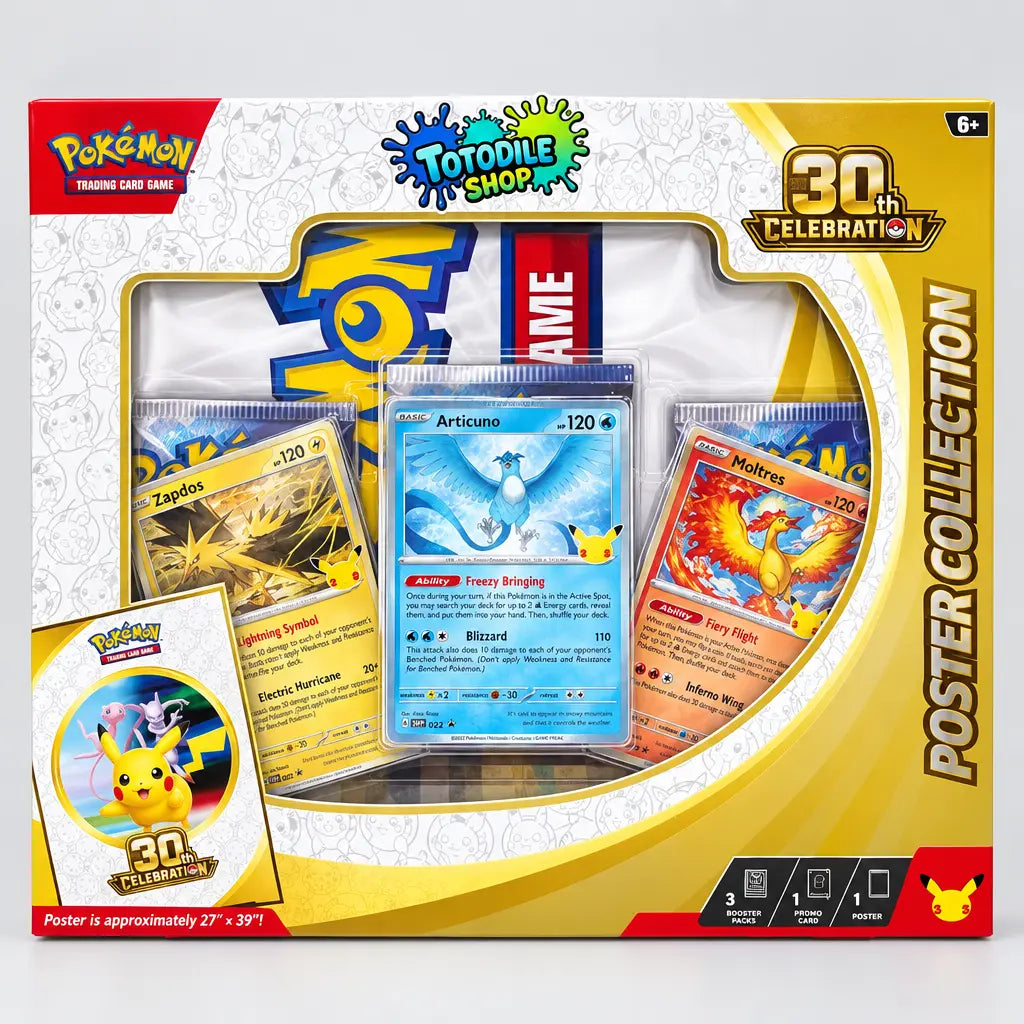 Caja sellada de Pokémon TCG 30th Celebration Poster Collection en inglés
